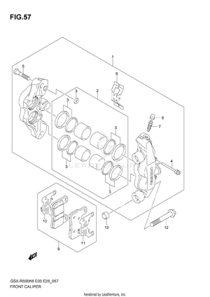 Front Caliper Schematic