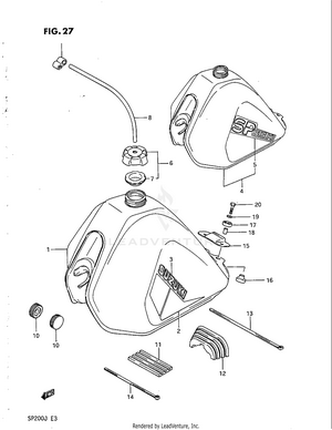 Fuel Tank (model G/h) Schematic