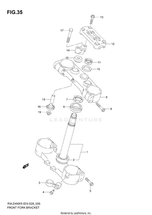 Steering Stem (model K5/k6) Schematic