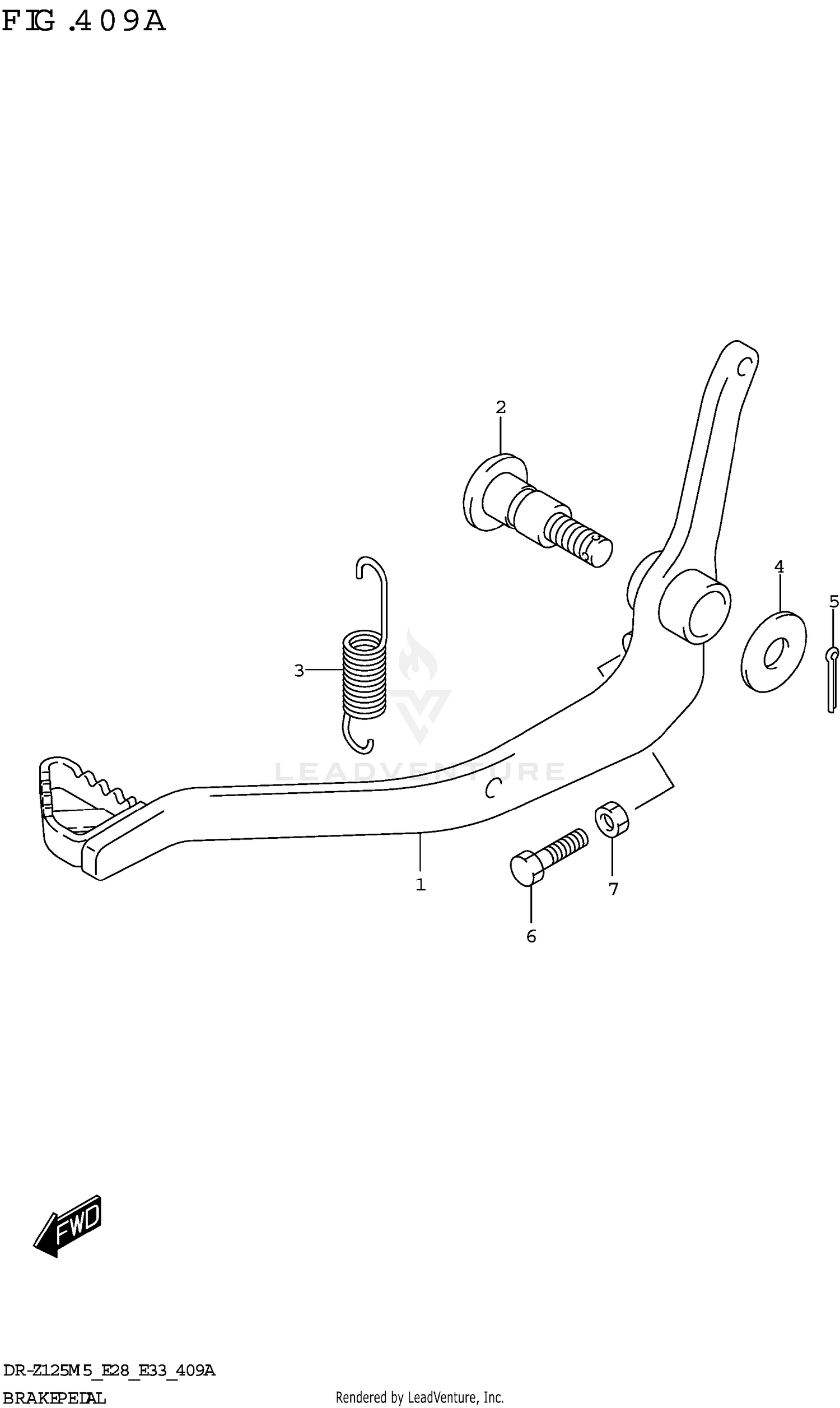 BRAKE PEDAL (DR-Z125L)