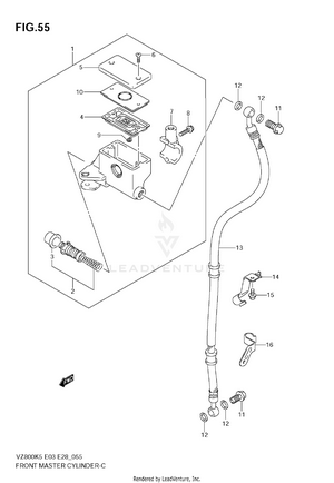 Front Master Cylinder (model K5/k6) Schematic