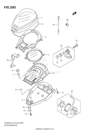 Speedometer (vl800ck9) Schematic