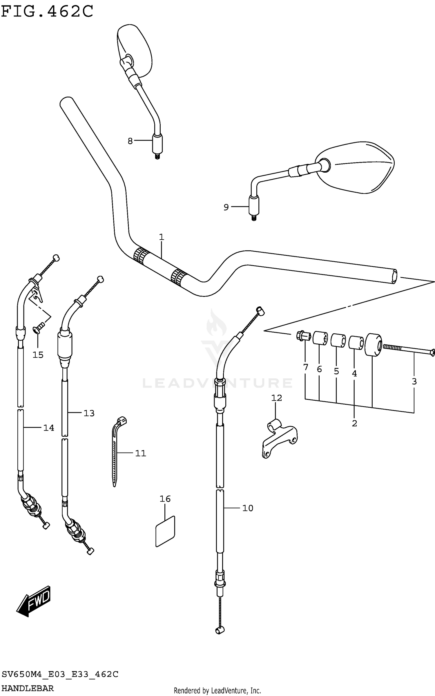 HANDLEBAR (SV650AM4 E28)