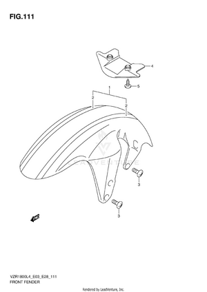 Front Fender (vzr1800zl4 E33) Schematic