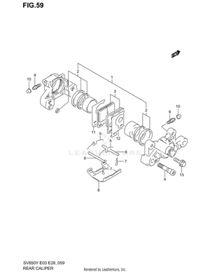 Rear Caliper Schematic