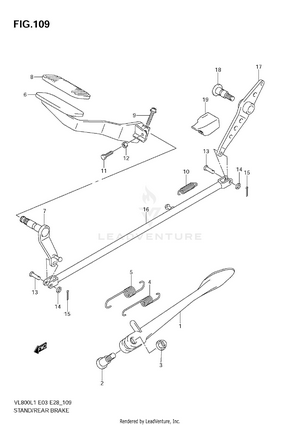 Stand - Rear Brake Schematic