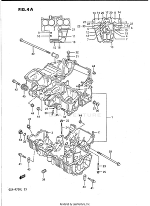 Crankcase (model L) Schematic