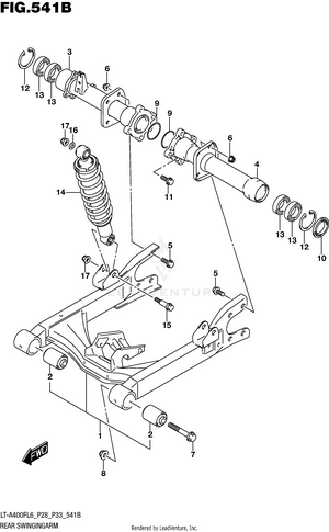Rear Swingingarm (lt-a400fl6 P33) Schematic