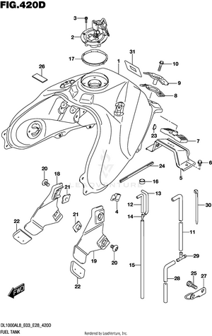 Fuel Tank (dl1000al8 E28) (for Yvb,yww) Schematic