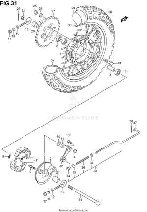 Rear Wheel Schematic