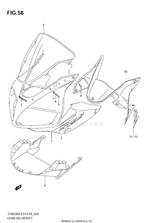 Cowling Body (sv650s/sa) Schematic