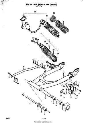 Rear Swinging Arm (rh250a) Schematic