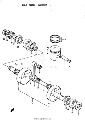 Piston - Crankshaft Schematic