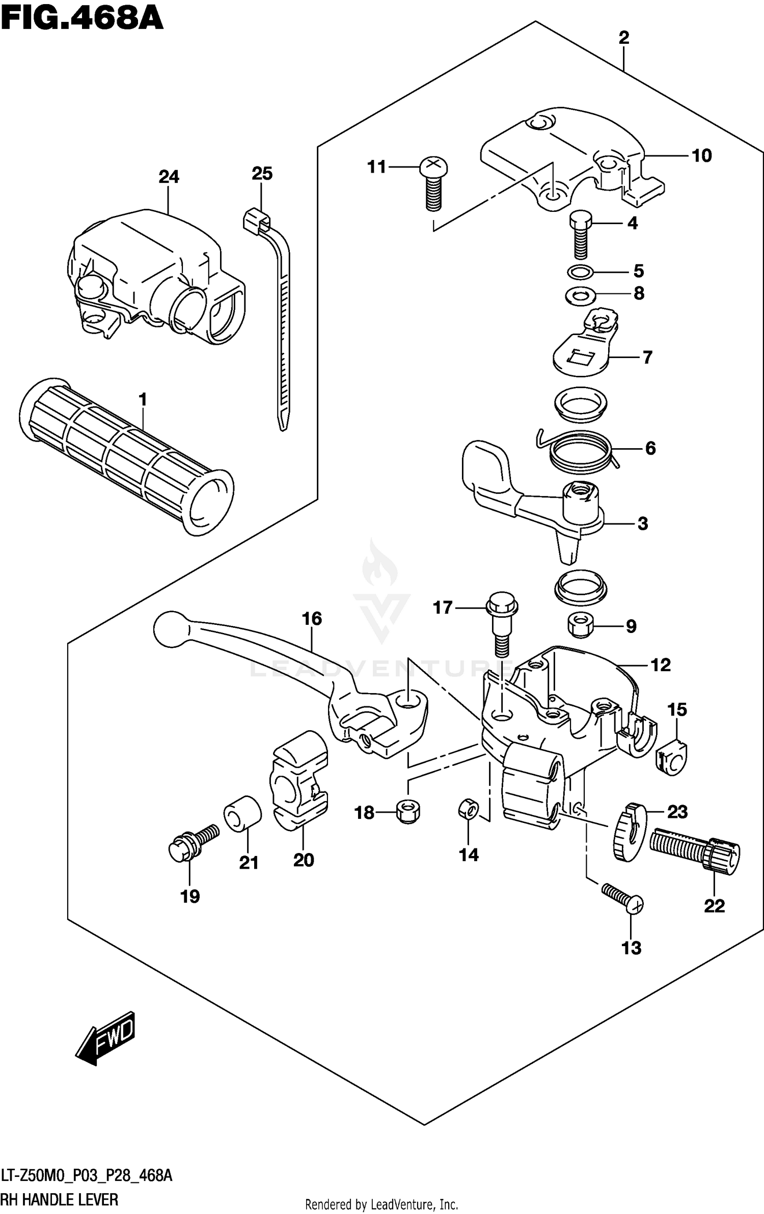RH HANDLE LEVER