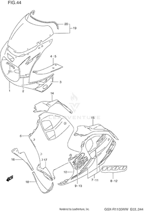 Cowling Body (model P M18) Schematic