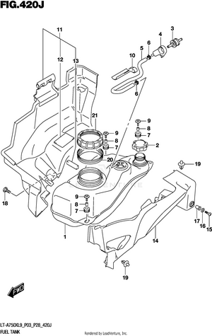 Fuel Tank (lt-a750xpzl9 P33) Schematic