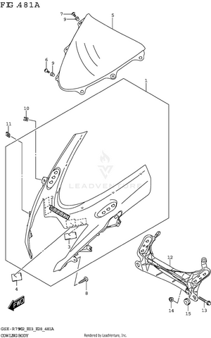 Cowling Body (gsx-r750) Schematic