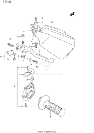 Right Handle Lever (model L/m) Schematic