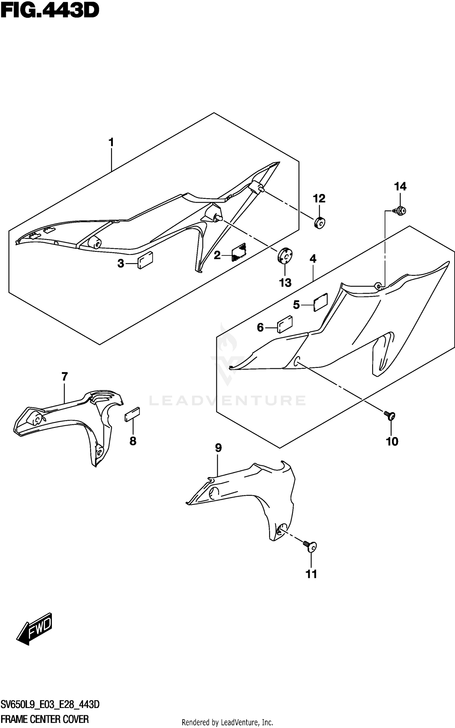 FRAME CENTER COVER (SV650AL9 E33)