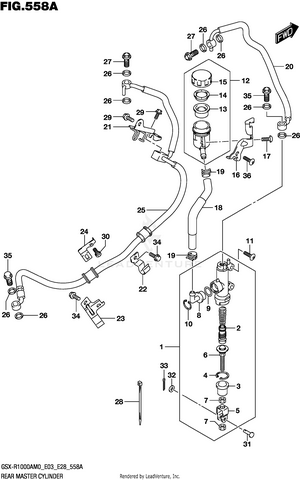 Rear Master Cylinder Schematic