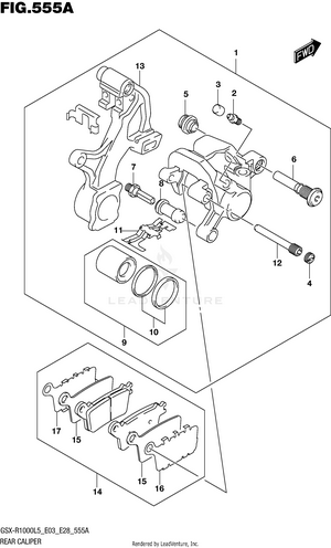 Rear Caliper Schematic