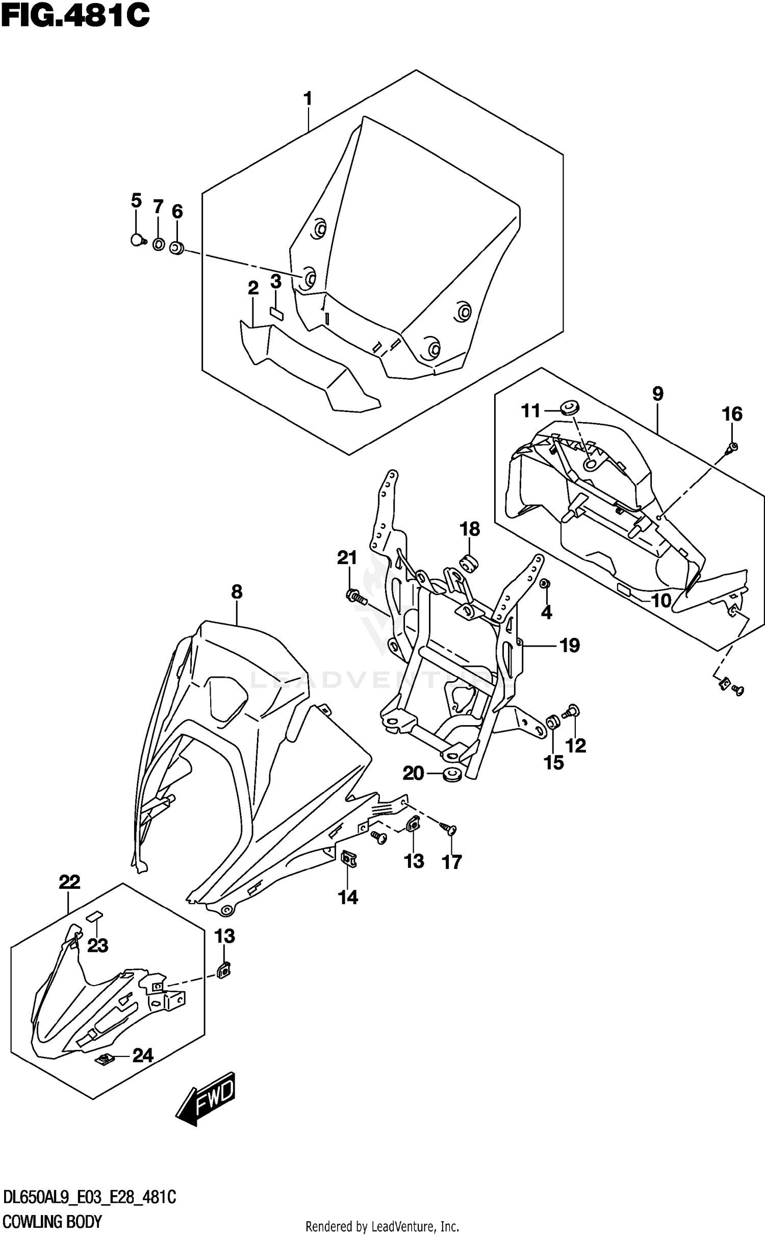 COWLING BODY (DL650XA)