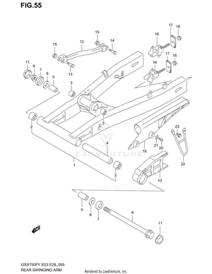 Rear Swinging Arm Schematic