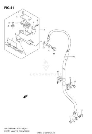 Front Master Cylinder Schematic