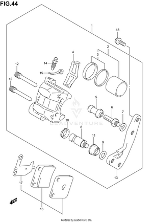 Front Caliper Schematic