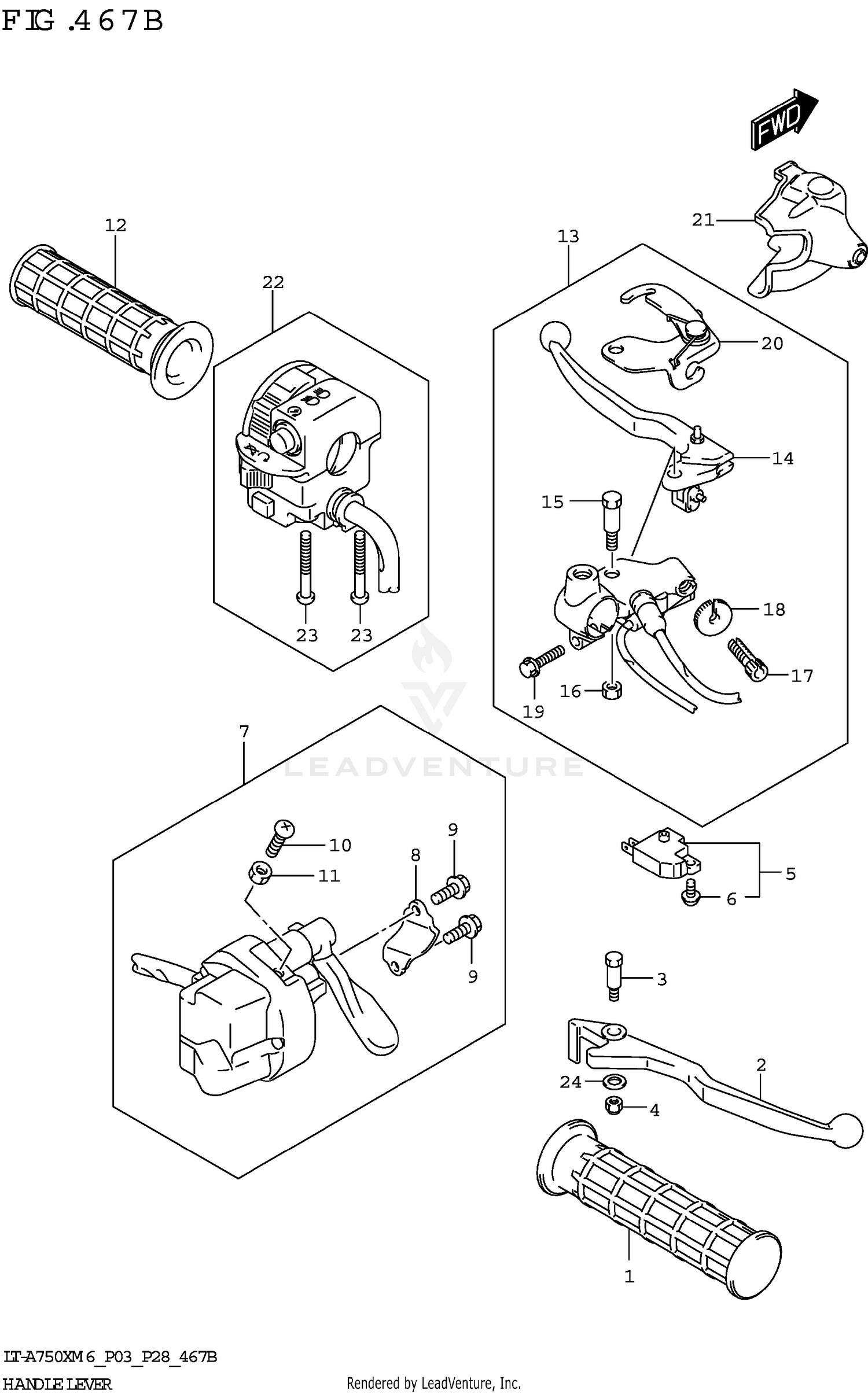 HANDLE LEVER (LT-A750XP,LT-A750XPZ)
