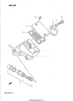 Front Master Cylinder (model J) Schematic