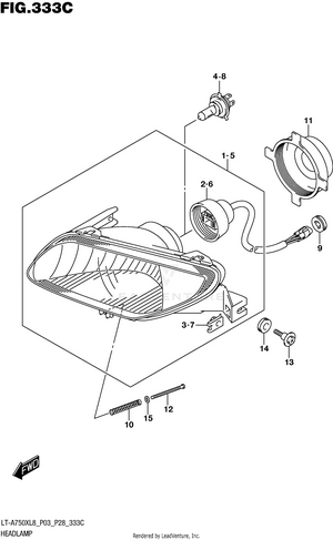 Headlamp (lt-a750xl8 P33) Schematic