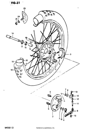 Front Wheel (model D) Schematic