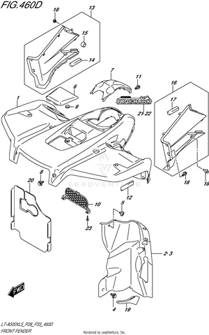 Front Fender (lt-a500xzl5 P33) Schematic