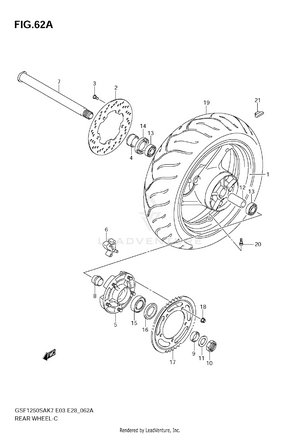 Rear Wheel (gsf1250sk7/sk8/sk9) Schematic