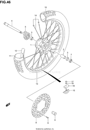 Front Wheel (model K1/k2/k3/k4) Schematic