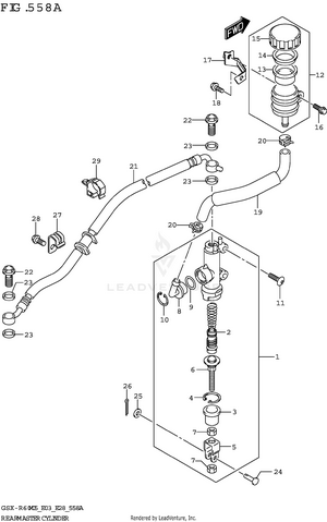 Rear Master Cylinder Schematic