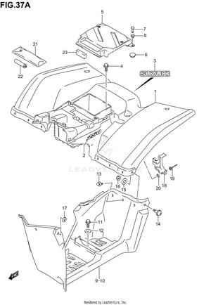 Rear Fender (model K5) Schematic