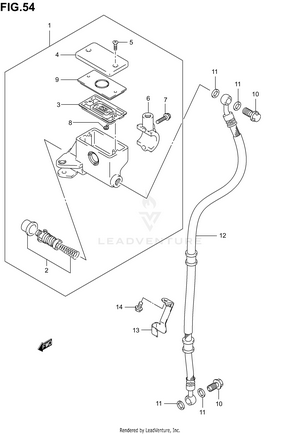 Front Master Cylinder Schematic