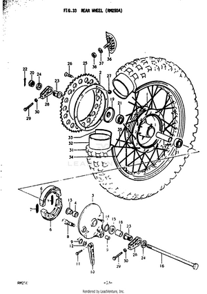 Rear Wheel (rm250a) Schematic