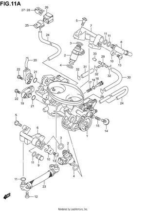 Throttle Body (model K5) Schematic