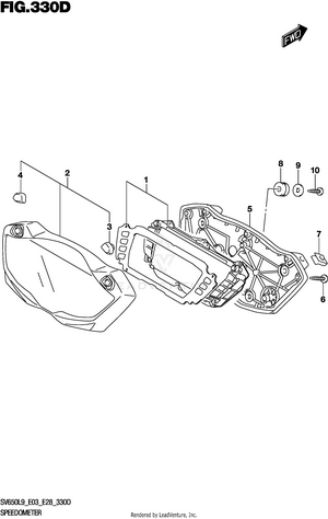 Speedometer (sv650al9 E33) Schematic