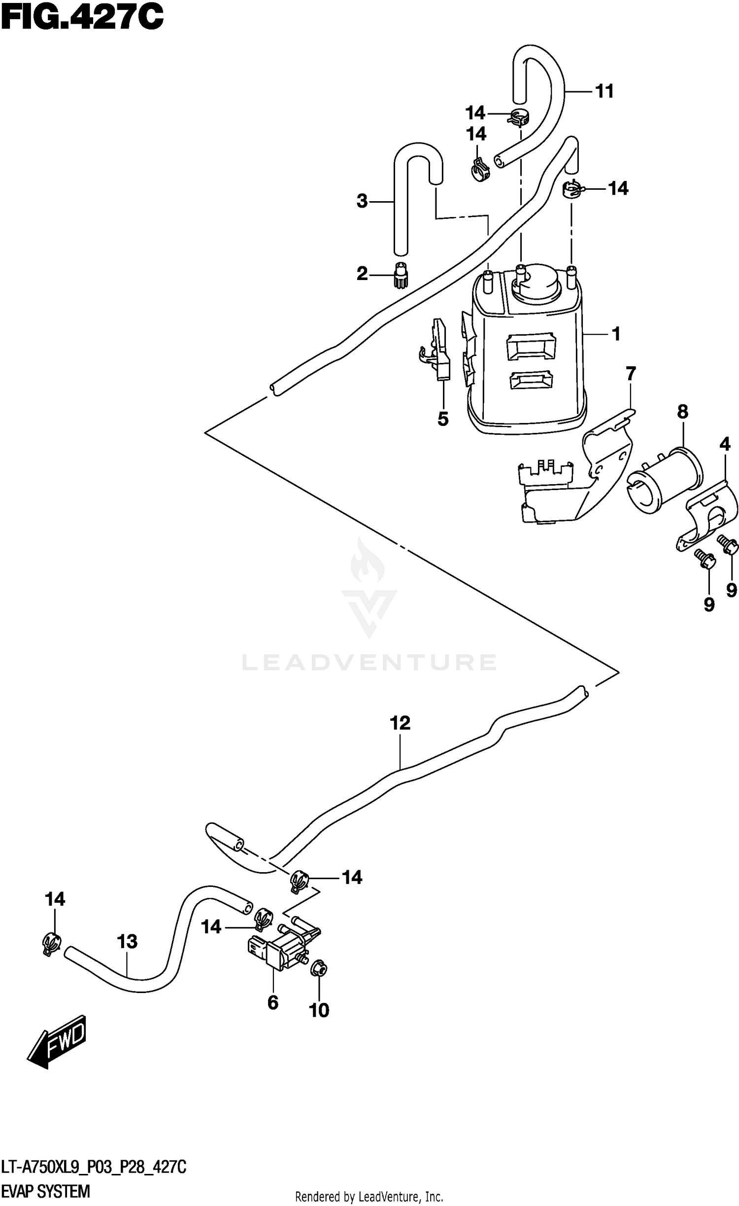 EVAP SYSTEM (LT-A750XPZL9 P33)