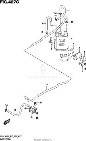 Evap System (lt-a750xpzl9 P33) Schematic