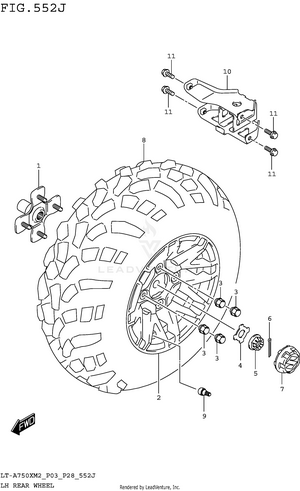 Lh Rear Wheel (lt-a750xpzm2 P33) Schematic