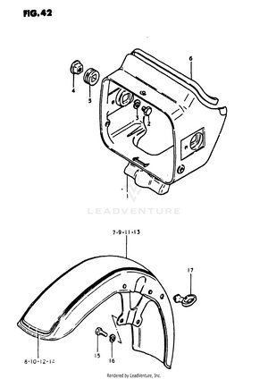 Housing Headlamp - Front Fender Schematic