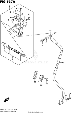 Front Master Cylinder Schematic