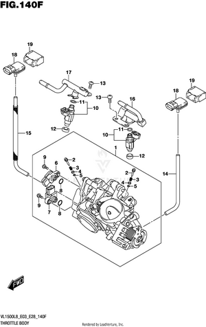 Throttle Body (vl1500tl8 E28) Schematic