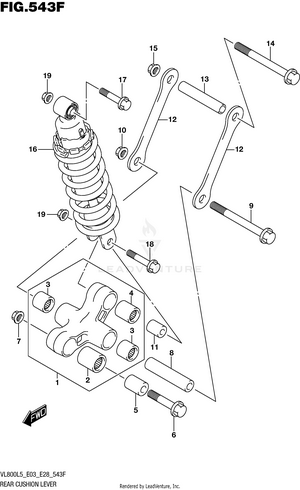 Rear Cushion Lever (vl800bl5 E28) Schematic
