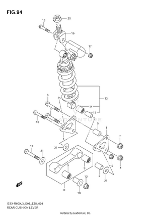 Rear Cushion Lever (gsx-r600l3 E33) Schematic